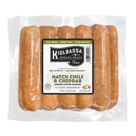 Kiolbassa Hatch Chile and Cheddar Smoked Chicken Sausage, 42 oz.