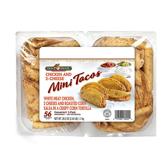 Don Miguel Chicken and Two-Cheese Mini Tacos 56 ct.