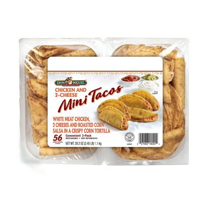 Don Miguel Chicken and Two-Cheese Mini Tacos (56 ct.) - Sam's Club