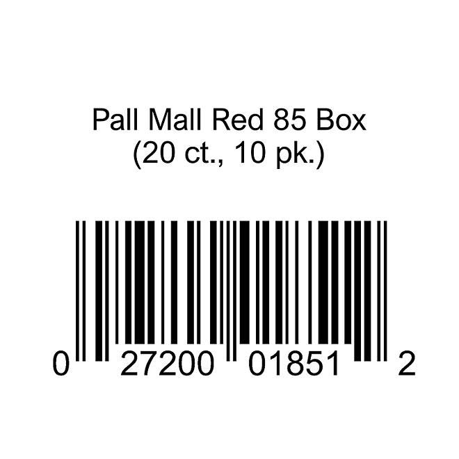 Pall Mall Red 85 Box 20 ct., 10 pk.