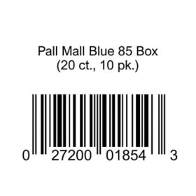 Pall Mall Blue 85 Box 20 ct., 10 pk.