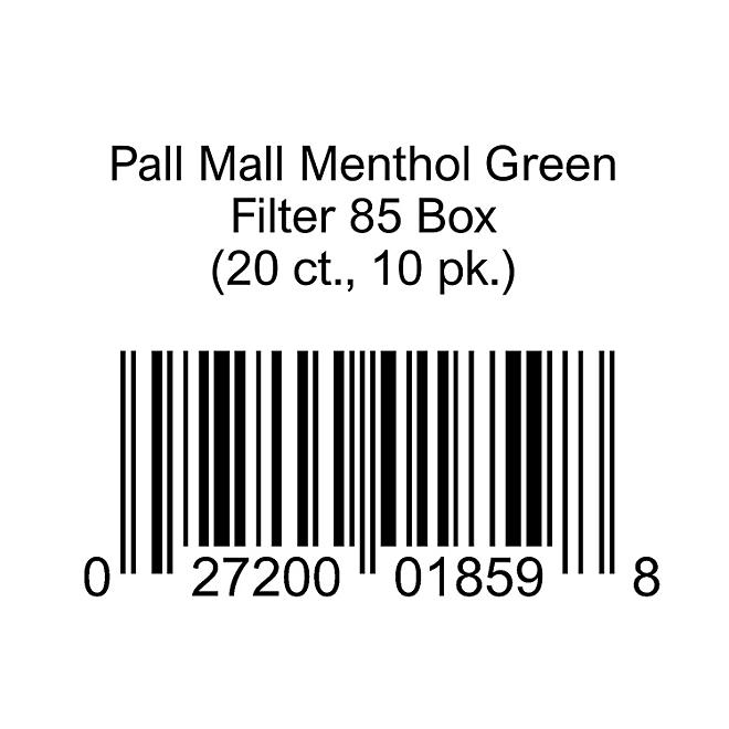 Pall Mall Menthol Green Filter 85 Box (20 ct., 10 pk.)