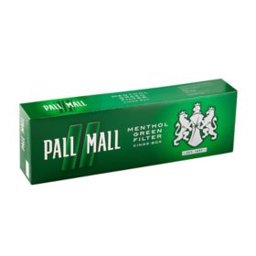 Pall Mall Menthol Green Filter 85 Box, 20 ct., 10 pk.