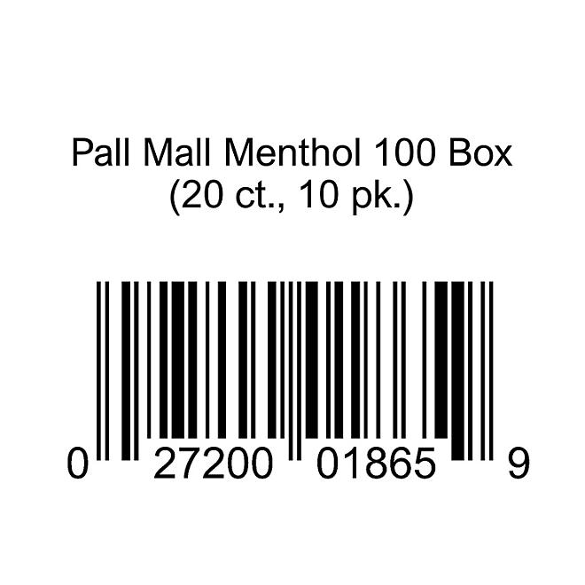 Pall Mall Menthol 100 Box 20 ct., 10 pk.