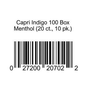 Capri Indigo 100 Box Menthol (20 ct., 10 pk.)