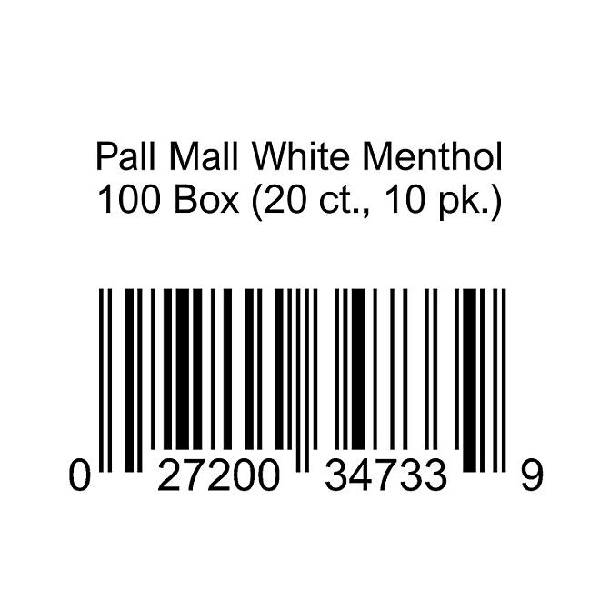 Pall Mall White Menthol King Box (20 ct., 10 pk.)