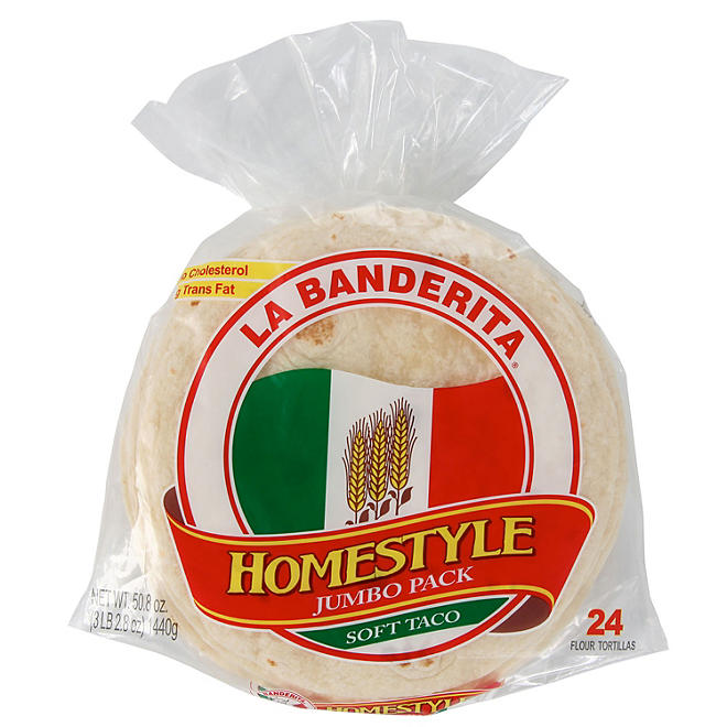 La Banderita Homestyle Soft Taco Flour Tortillas 50.8 oz.