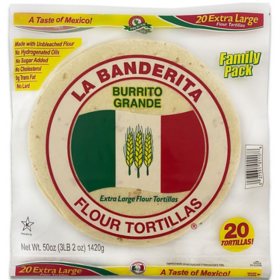 La Banderita 10" Burrito Flour Tortillas 20 pk.