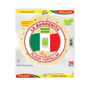 La Banderita 10" Burrito Flour Tortillas 20 pk.