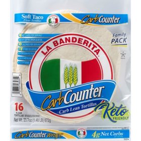 La Banderita Carb Counter Low Carb Keto Friendly Tortillas 16 ct.