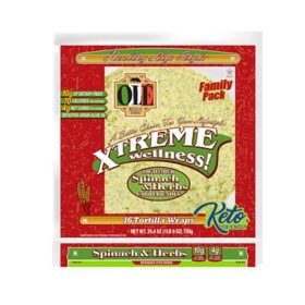 Ole Xtreme Wellness Spinach and Herbs Wrap (25.4 oz.,16 ct.)