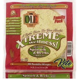 Ole Xtreme Wellness Spinach and Herbs Wrap (25.4 oz.,16 ct.)