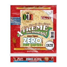 Ole Xtreme Wellness High Fiber Tortilla Wraps, 8 in., 16 ct. 