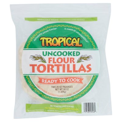 Tropical Uncooked Flour Tortilla Twin Pack (36 ct.) Sam's Club