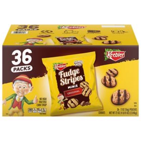 Keebler Mini Fudge Stripe Cookies 72 Ounce 36 Count Pouches in Carton