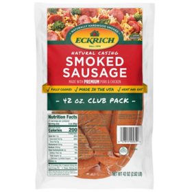 Eckrich Hardwood Smoked Sausage Family Pack 42 oz.