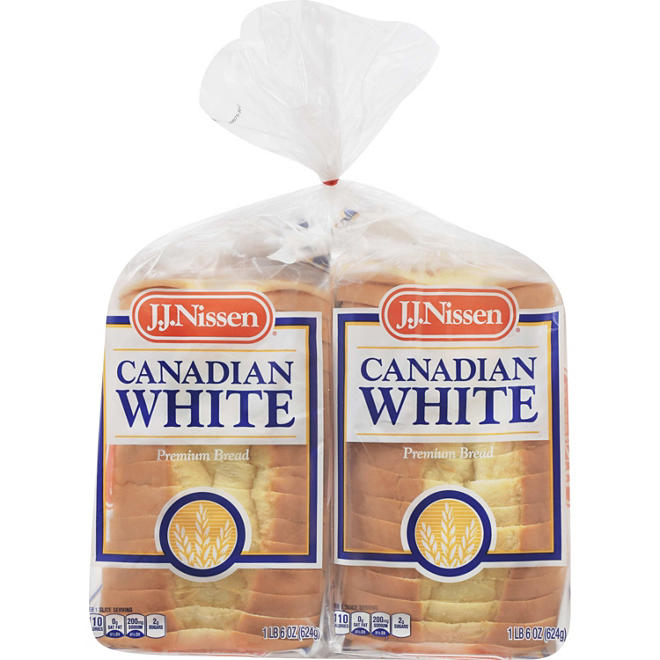 J. J. Nissen Canadian White Premium Bread 22 oz., 2 pk.