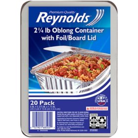Reynolds Oblong Foil Take Out Containers with Lids, 20 ct.