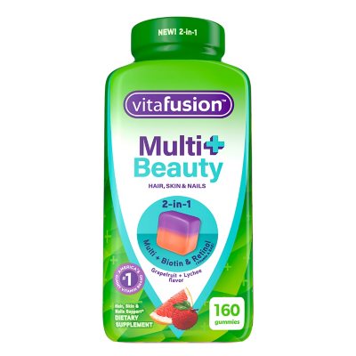 Vitafusion Multi Beauty + Daily Multivitamin Gummies, Hair, Skin, and Nails  Support (160 ct.) - Sam's Club