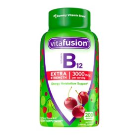 Vitafusion Extra Strength B12 Vitamin Gummies, 3000 mcg, Cherry 200 ct.