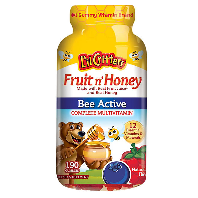 L'il Critters Fruit n' Honey Bee Active Complete Multivitamin (190 ct.)