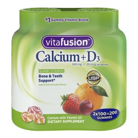 Vitafusion Calcium Gummies, 500 mg. (200 ct.)