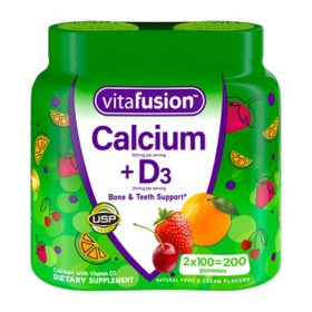 Vitafusion Calcium + D3 Vitamin Gummies 200 ct.