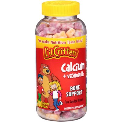 Lil Critters Calcium Vitamin D3 Gummy Bears 200 Ct