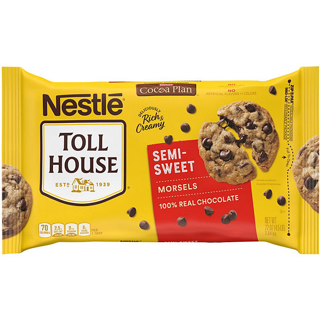 Nestle Toll House Semi-Sweet Chocolate Chips 72 oz.