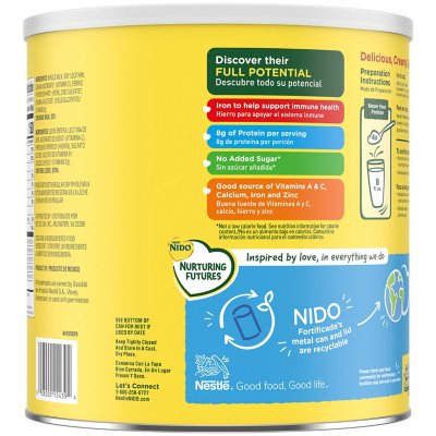 Nestle NIDO Fortificada Powdered Toddler Drink Mix Dry Whole Milk Powder  ( lbs.) - Sam's Club