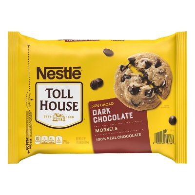 Nestle Toll House Dark Chocolate Baking Chips, Morsels 10 oz Bag