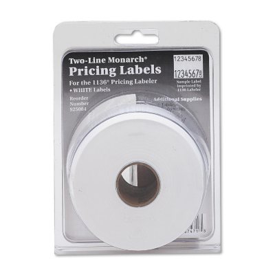 Monarch PAXAR Two-Line Pricemarker Labels 3 Rolls per Pack White 925030 0.625 x 0.75 Inches
