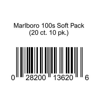 Marlboro 100 Soft Pack Carton, Marlboro, 100 Soft Pack Carton