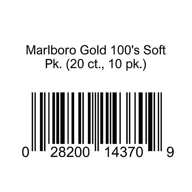 Marlboro Gold 100's Soft Pk. (20 ct., 10 pk.)