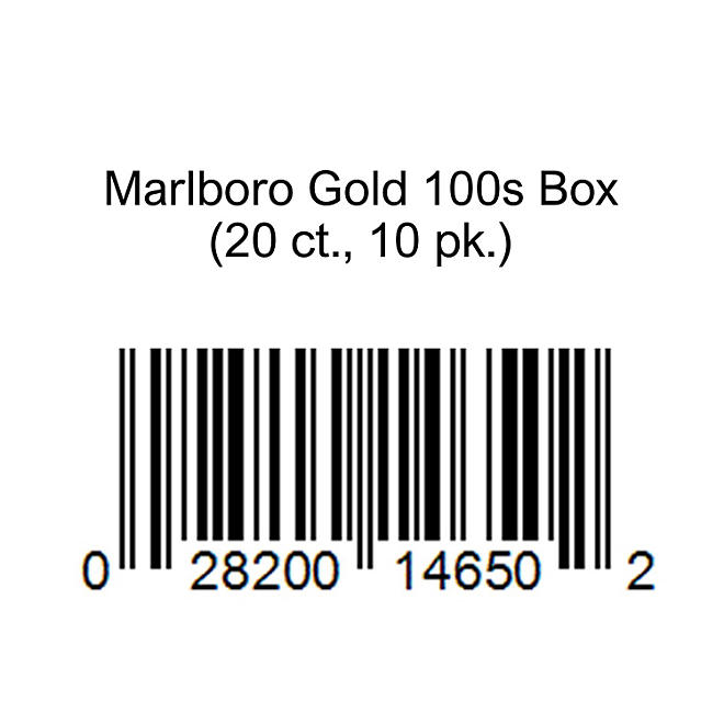Marlboro Gold 100s Box 20 ct., 10 pk.