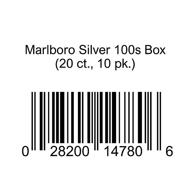 Marlboro Silver 100s Box (20 ct., 10 pk.)