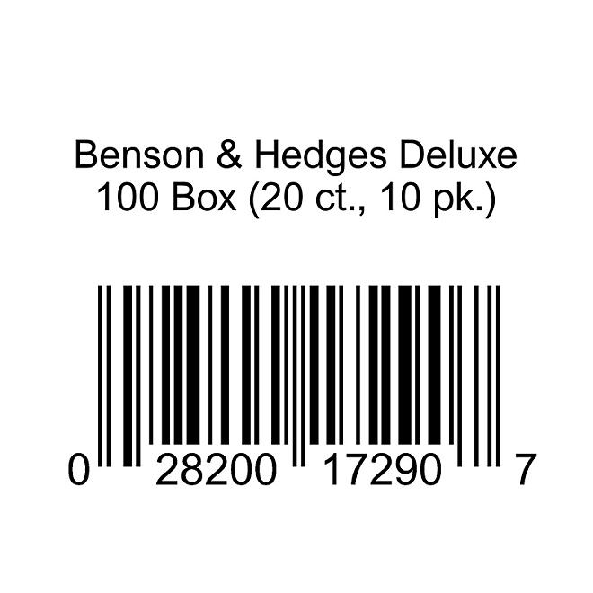Benson & Hedges Deluxe 100 Box (20 ct., 10 pk.)