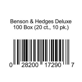Benson & Hedges Deluxe 100 Box