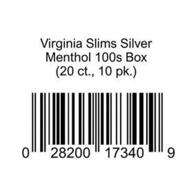 Virginia Slims Gold Menthol 100s Box (20 ct., 10 pk.)