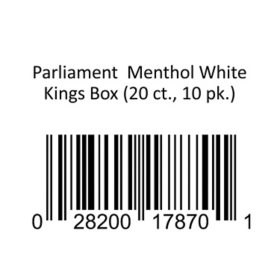Parliament  Menthol White Kings Box (20 ct., 10 pk.)