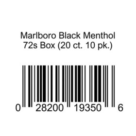 Marlboro Black Menthol 72s Box (20 ct. 10 pk.)