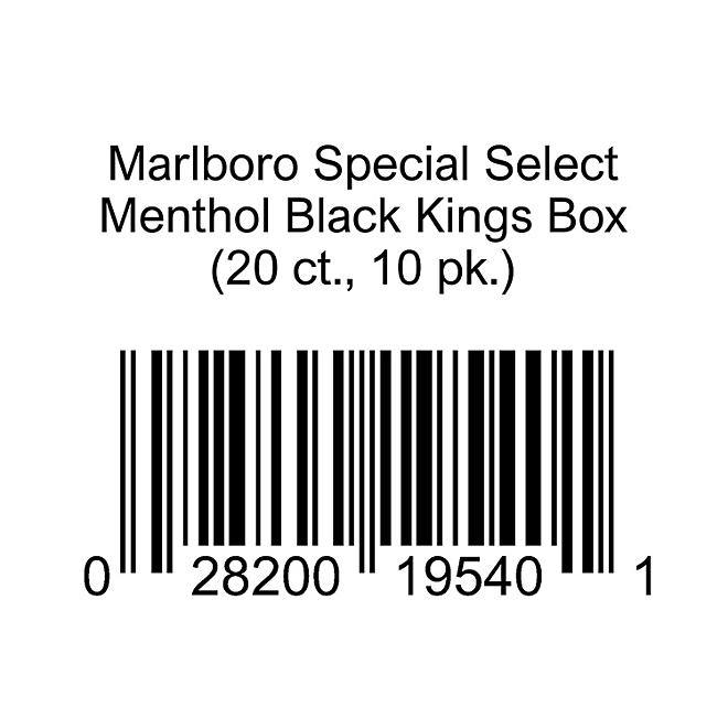 Marlboro Special Select Menthol Black Kings Box (20 ct., 10 pk.)
