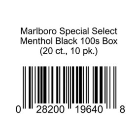 Marlboro Special Select Menthol Black 100s Box (20 ct., 10 pk.)