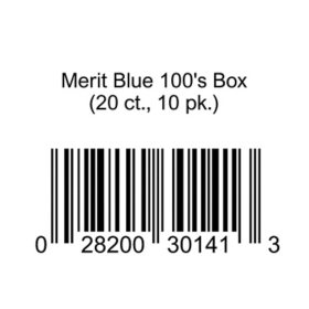 Merit Blue 100's Box 20 ct., 10 pk.