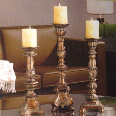 Set Of Three Athena Bronze Candlesticks - Sam's Club