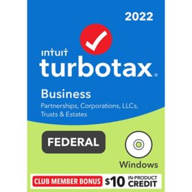 Intuit TurboTax Business 2022 Tax Software, Federal Return Only + E-file (CD)