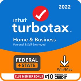 TurboTax Home & Business 2022 Fed + E-file & State Digital Download