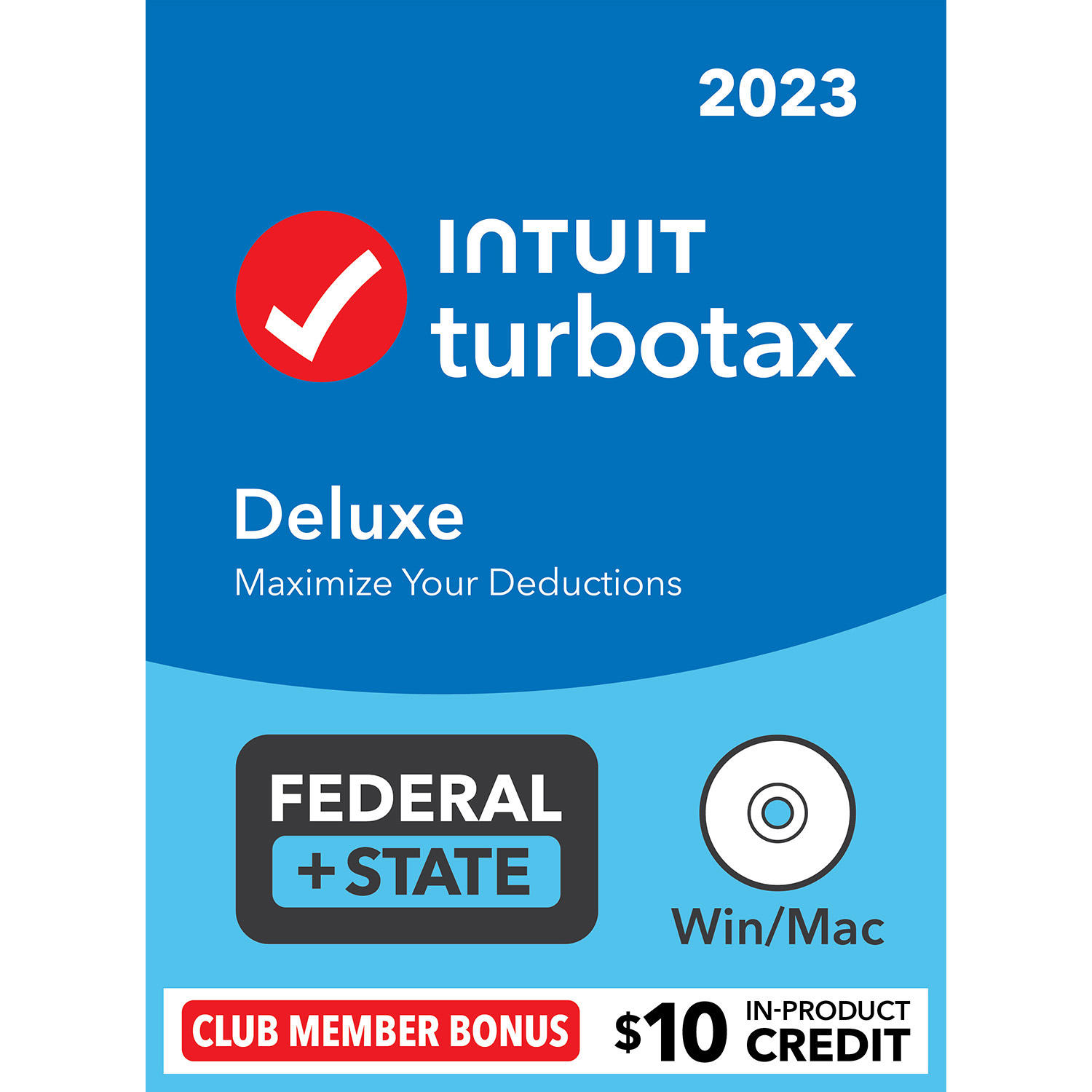 TurboTax Deluxe 2023 Fed + E-file & State (CD)