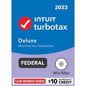 TurboTax Deluxe 2023 Federal Only + E-file (CD)	