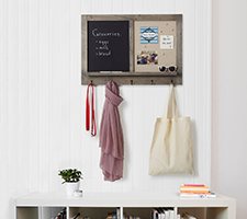 Umbra Wall Organization Board Half Chalkboard Half Pin Board